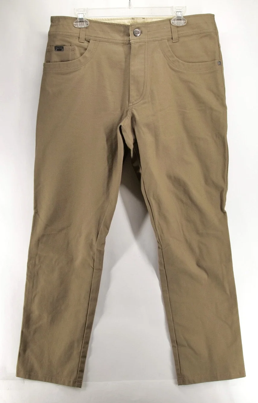 Kuhl The Law Jean Mens 35x30 Walnut Brown Canvas Work Pants 5193 Patina Dye